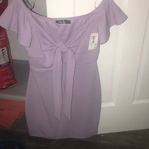 Lilac front tie dress